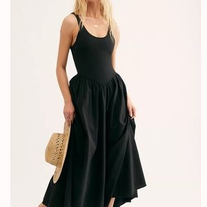 Black cotton dress